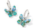(取寄) ケンドラスコット レディース ビアンカ バタフライ ハギー イヤリングス Kendra Scott women Bianca Butterfly Huggie Earrings Silver Bright Aqua Mix