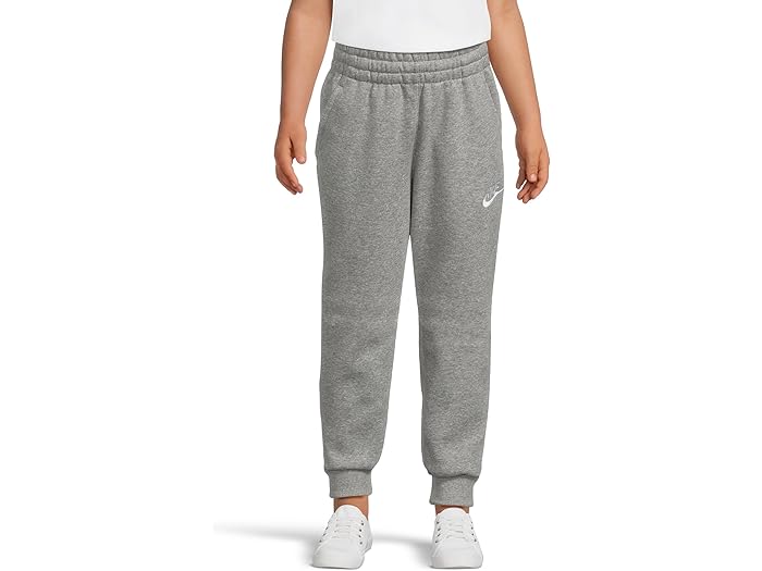 (���) �ʥ��� ���å� ���å� ���ݡ��ĥ����� ����� �ե꡼�� ���祬���� (��ȥ� ���å�/�ӥå� ���å�) Nike Kids kids Sportswear Club Fleece Joggers (Little Kid/Big Kid) Dark Grey Heather/Base Grey/White