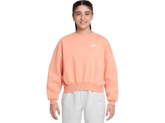 (取寄) ナイキ キッズ ガールズ クラブ フリース ボクシー クルー スウェットシャツ Lbr (ビッグ キッ..