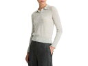 (取寄) ヴィンス レディース シルク ブレンド ポロ Vince women Silk Blend Polo Mist Grey