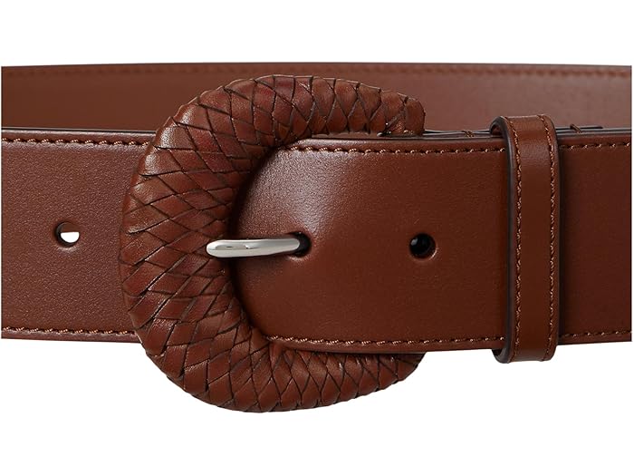 (取寄) ローレン ラルフローレン レディース ヴァチェッタ レザー ワイド ベルト Lauren Ralph Lauren women Woven-Buckle Vachetta Leather Wide Belt Cuoio