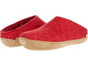 (取寄) グレーラップ ウール スリッポン レザー アウトソール Glerups Wool Slip-On Leather Outsole Red(4)