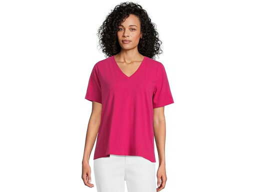 (取寄) アイリーン フィッシャー レディース V-ネック ショート スリーブ ティー Eileen Fisher women V-Neck Short Sleeve Tee Fuschia (取寄) アイリーン フィッシャー レディース V-ネック ショート スリーブ ティー Eileen Fisher women V-Neck Short Sleeve Tee Fuschia