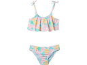 (取寄) ハーレー キッズ ガールズ フリル ビキニ (ビッグ キッド) Hurley Kids girls Flounce Bikini (Big Kid) Blue Ice