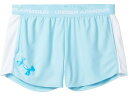 (取寄) アンダーアーマー キッズ ガールズ テック プレイ アップ ロゴ ショーツ (ビッグ キッド) Under Armour Kids girls Tech Play Up Logo Shorts (Big Kid) Stream/Blue Topaz(4)