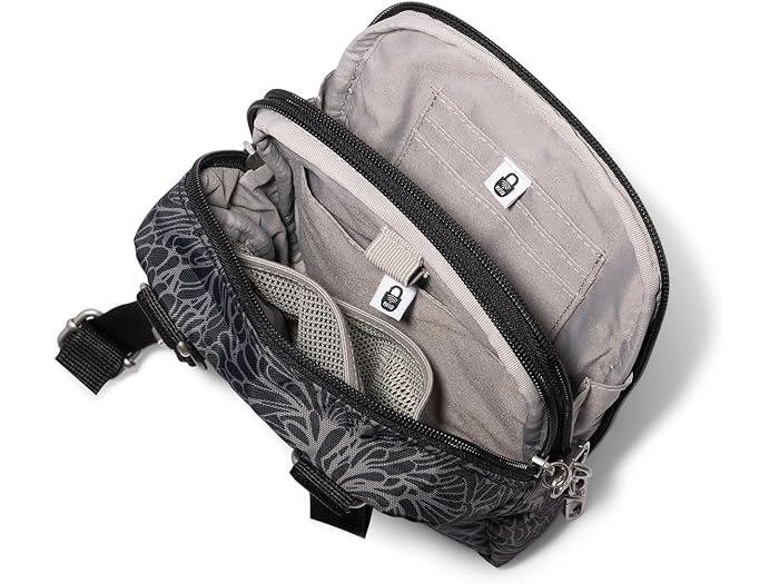 (取寄) バッガリーニ レディース セキュルテックス アンチ-シーフ ミニ エブリシング クロスボディ Baggallini women Securtex Anti-theft Mini Everything Crossbody Midnight Blossom Print 3