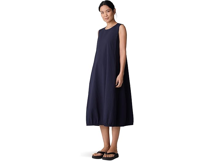 () ꡼ եå㡼 ǥ 󥿥 ɥ쥹 Eileen Fisher women Lantern Dress Ink
