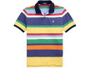 (取寄) ラルフローレン キッズ ボーイズ ストライプド コットン メッシュ ポロ シャツ (ビッグ キッド) Polo Ralph Lauren Kids boys Striped Cotton Mesh Polo Shirt (Big Kid) Classic Blue Multi