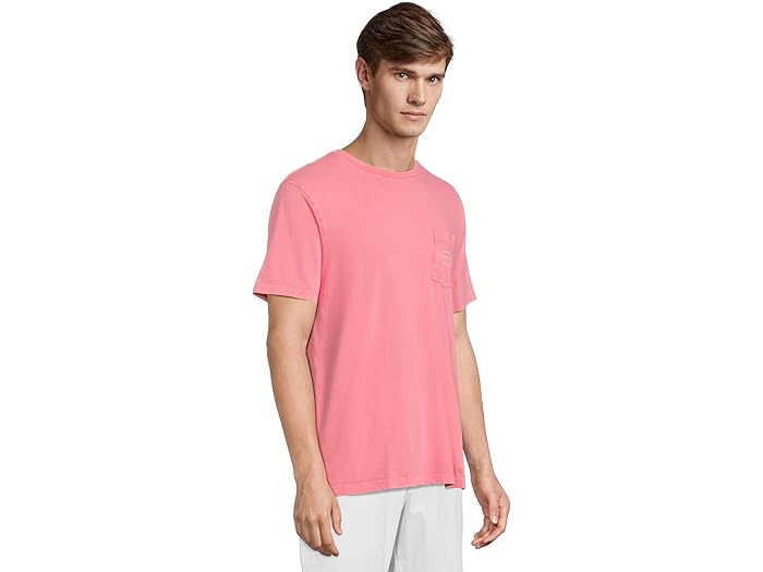 (取寄) ヴィンヤードヴァインズ メンズ アウトラインド サーフ ロゴ ショート スリーブ ティー Vineyard Vines men Outlined Surf Logo Short Sleeve Tee Sunset Pink