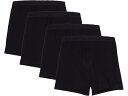 (取寄) パクト メンズ ニット ボクサー 4-パック PACT men Knit Boxers 4-Pack Black