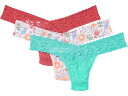 (取寄) ハンキー パンキー レディース シグニチャー レース オリジナル ライズ トング 3 パック Hanky Panky women Signature ...