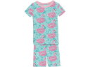(取寄) キッキー パンツ キッズ キッズ プリント ショート スリーブ パジャマ セット ウィズ ショーツ (ビッグ キッド) Kickee Pants Kids kids Print Short Sleeve Pajama Set with Shorts (Big Kid) Pool Party