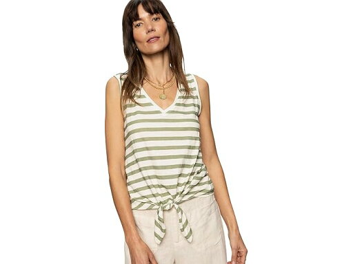 (取寄) サンクチュアリ レディース V ネック タイ タンク Sanctuary women V Neck Tie Tank Sage/Muslin Stripe (取寄) サンクチュアリ レディース V ネック タイ タンク Sanctuary women V Neck Tie Tank Sage/Muslin Stripe