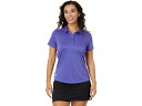 (取寄) アディダス ゴルフ レディース パフォーマンス ソリッド ショート スリーブ ゴルフ ポロ シャツ adidas Golf women Performance Solid Short Sleeve Golf Polo Shirt Purple(4)
