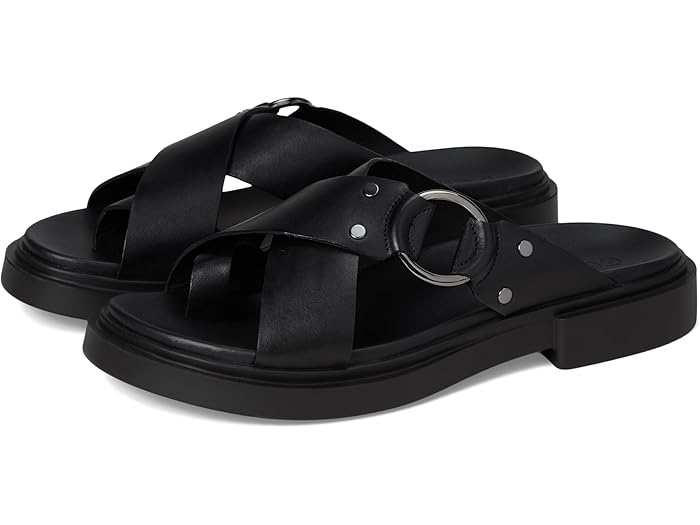 舒适凉鞋 - (取寄) エコー レディース ソウル トゥ ポスト リング オーナメント スライド サンダル ECCO women Seoul Toe Post Ring Ornament Slide Sandals Black