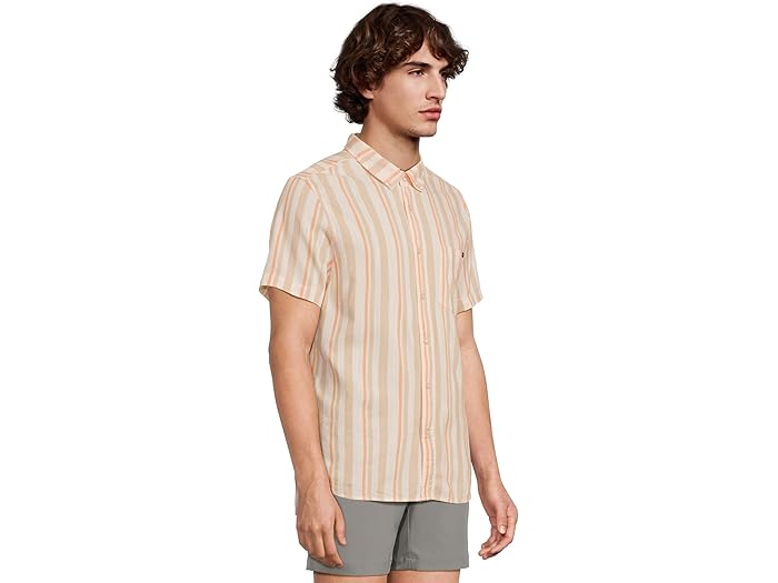 (取寄) チャビーズ メンズ ザ アイス クリーム ソーシャル ウィーブ フライデー Chubbies men The Ice Cream Social (Resort Weave Friday Shirt) Light Khaki - Striped (Predominate)