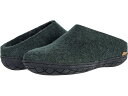 (取寄) グレーラップ ウール スリッポン ラバー アウトソール Glerups Wool Slip-On Rubber Outsole Forest/Black Rubber