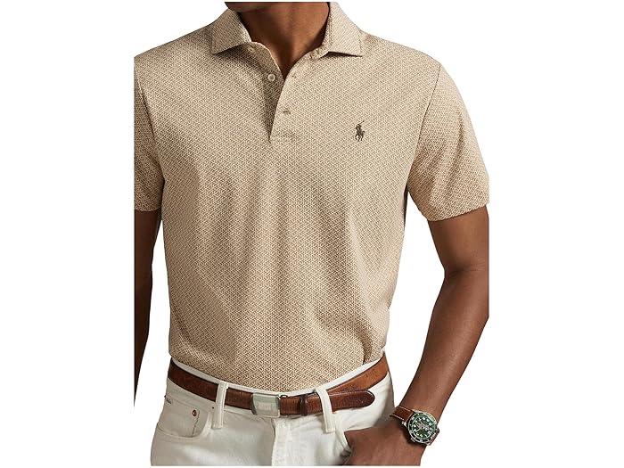 (取寄) ラルフローレン メンズ クラシック フィット ソフト コットン ポロ シャツ Polo Ralph Lauren men Classic Fit Soft Cotton Polo Shirt Warm Brown Heather Mini Horseshoe