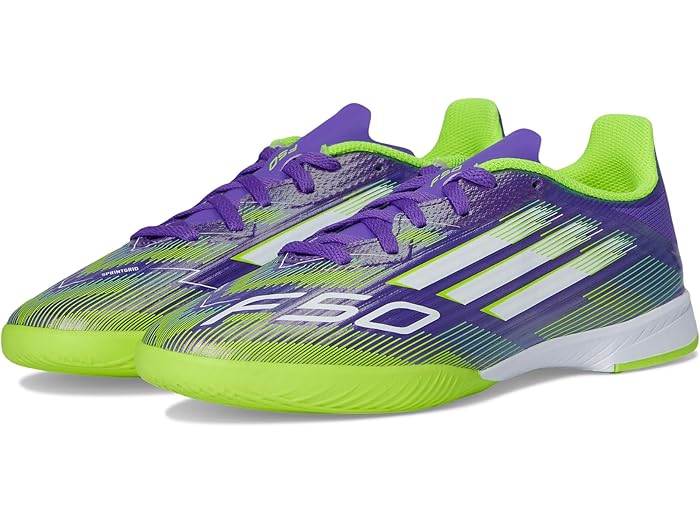 (取寄) アディダス キッズ キッズ リーグ インドア クリーツ (リトル キッド/ビッグ キッド) adidas Kids kids F50 League Indoor Cleats (Little Kid/Big Kid) Purple Rush/White/Lucid Lemon