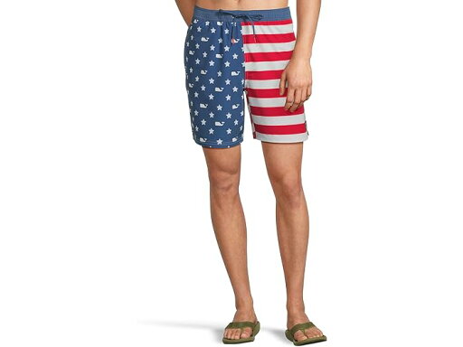 (取寄) ヴィンヤードヴァインズ メンズ 7 プリンテッド チャッピー トランクス Vineyard Vines men 7" Printed Chappy Trunks Flag Moonshine (取寄) ヴィンヤードヴァインズ メンズ 7 プリンテッド チャッピー トランクス Vineyard Vines men 7" Printed Chappy Trunks Flag Moonshine