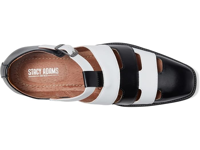 (取寄) ステイシー アダムス メンズ カルデロン シティ サンダル Stacy Adams men Calderon City Sandal Black/White