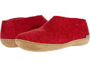 (取寄) グレーラップ ウール シューズ レザー アウトソール Glerups Wool Shoe Leather Outsole Red