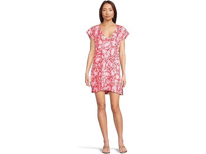 (取寄) リリー ピュリッツァー レディース タリー V-ネック カバーアップ Lilly Pulitzer women Talli V-Neck Coverup Cane Coral Crab Collab