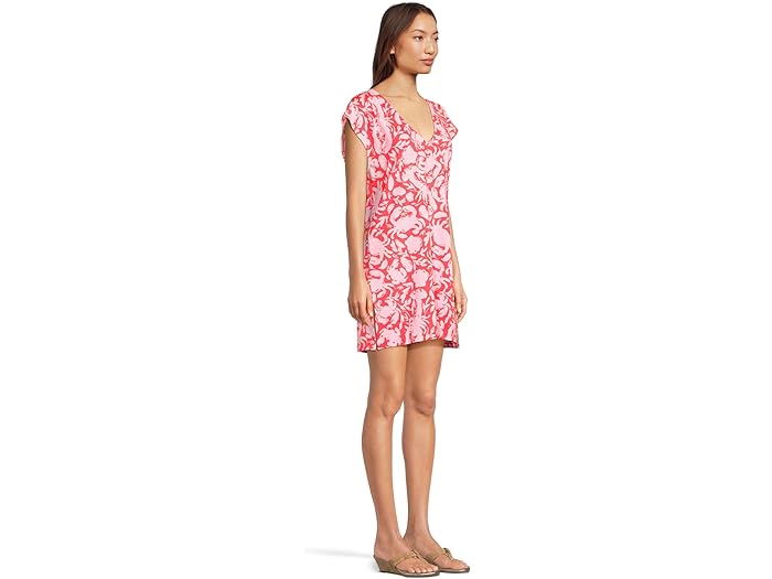 (取寄) リリー ピュリッツァー レディース タリー V-ネック カバーアップ Lilly Pulitzer women Talli V-Neck Coverup Cane Coral Crab Collab