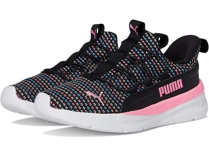 (取寄) プーマ キッズ キッズ ソフトライド ワン4オール スリッポン シューズ (リトル キッド) PUMA Kids kids Softride One4All Slip-On Shoes (Little Kid) Black/Fast Pink 1