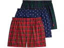 (取寄) ラルフローレン メンズ 3-パック クラシック フィット ウーブン ボクサー Polo Ralph Lauren men 3-Pack Classic Fit Woven Boxers Wallace Tartan/Wingled PRL Print/Vermont Tartan