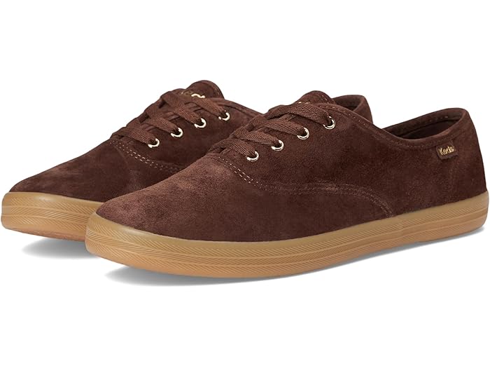 (取寄) ケッズ スニーカー レディース チャンピオン ラグゼ レース-アップ Keds women Champion Luxe Lace-Up Chocolate Luxe Suede