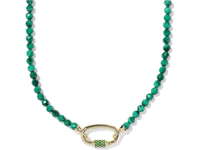 (取寄) ケンドラスコット レディース エメリー ビーデッド ストランド ネックレス Kendra Scott women Emery Beaded Strand Necklace Gold Green Malachite