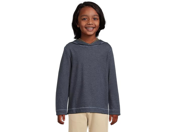 (取寄) ジョンストン&マーフィー キッズ ボーイズ リバーシブル ソリッド ブーディ (ビッグ キッド) Johnston & Murphy Kids boys Reversible Solid Hoodie (big Kid) Navy/Brown(4)