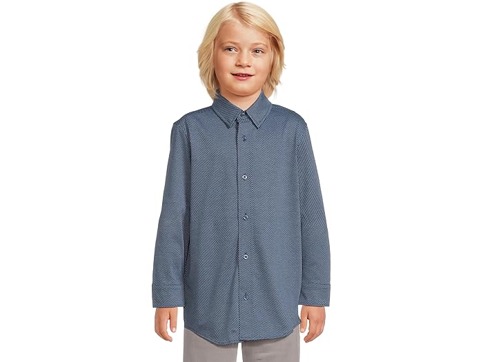 (取寄) ジョンストン&マーフィー キッズ ボーイズ XC フレックス ストレッチ ロング-スローブ シャツ (ビッグ キッド) Johnston & Murphy Kids boys XC Flex Stretch Long-Sleeve Shirt (Big Kid) Navy