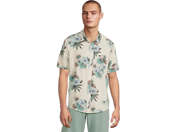 (取寄) ルーカ メンズ ボタニカル ショート スリーブ RVCA men Botanical Short Sleeve Light Khaki