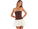(取寄) ショウ ミー ユア ムームー レディース ティファニー スコート ドレス Show Me Your Mumu women Tiffany Skort Dress Chocolate/Cream