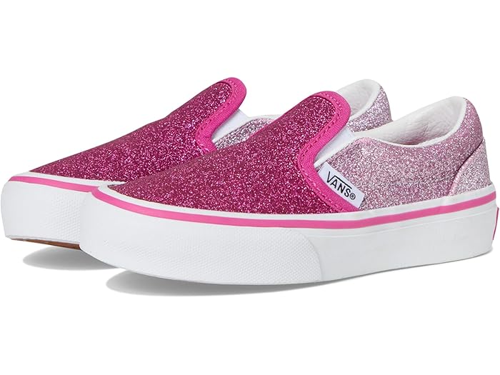 (取寄) バンズ キッズ キッズ クラシック スリッポン (リトル キッド) Vans Kids kids Classic Slip-On (Little Kid) Glitter Raspberry Rose
