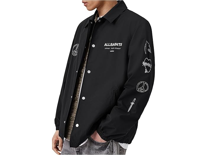 (取寄) オールセインツ メンズ オービタル コーチ ジャケット AllSaints men Orbital Coach Jacket Black