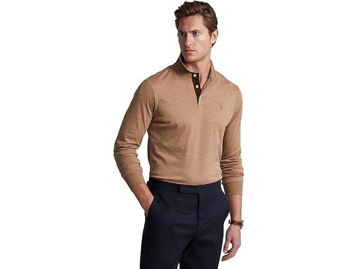 (取寄) ラルフローレン メンズ ロング スリーブ ポロ シャツ Polo Ralph Lauren men Long Sleeve Polo Shirt Italian Heather