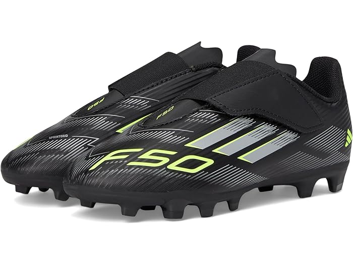 (取寄) アディダス キッズ キッズ クラブ グランド クリーツ (トドラー/リトル キッド/ビッグ キッド) adidas Kids kids F50 Club Firm/Multi Ground Cleats (Toddler/Little Kid/Big Kid) Black/Iron Metallic/Lucid Lemon