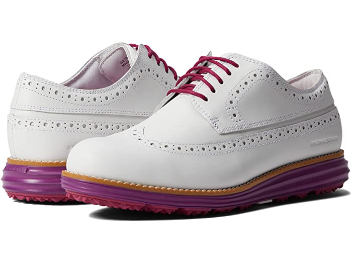 (取寄) コールハーン レディース オリジナル グランド ウイング オックスフォード ゴルフシューズ Cole Haan women Cole Haan Original Grand Wing Oxford Golf White/Fuchsia Waterproof