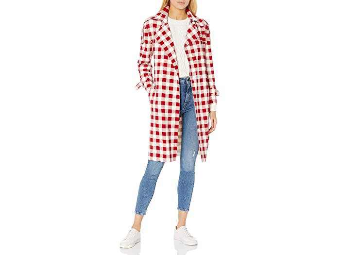 (取寄) ノーマ カマリ レディース ウィメンズ トレンチ コート Norma Kamali women Womens Trench Coat Red Buff Check