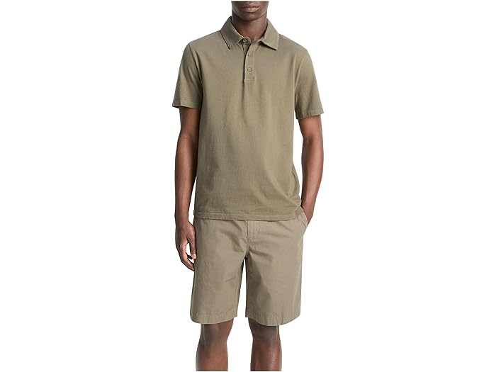 (取寄) ヴィンス メンズ ガーメント ダイ ショート スリーブ ポロ Vince men Garment Dye Short Sleeve Polo Washed Dome