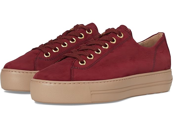 (取寄) ポールグリーン レディース ビクスビー スニーカー Paul Green women Bixby Sneakers Wine Nubuk
