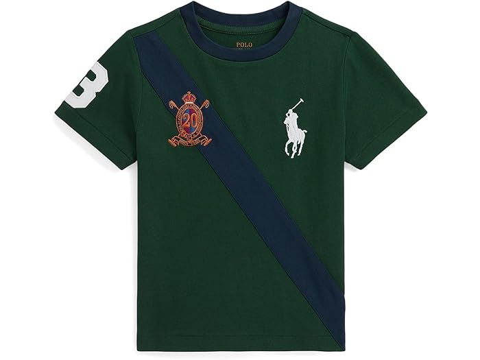 (取寄) ラルフローレン キッズ ボーイズ ビッグ ポニー 20th アニバーサリー クレスト ティー (トドラー/リトル キッド) Polo Ralph Lauren Kids boys Big Pony 20th Anniversary Crest Tee (Toddler/Little Kid) Vintage Pine/Newport Navy