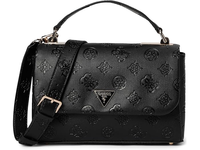 (取寄) ゲス レディース ティシャ トップ ハンドル フラップ GUESS women Tisha Top Handle Flap Black..