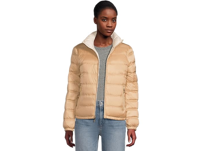 (取寄) マイケルコース レディース リバーシブル パッカブル ダウン MICHAEL Michael Kors women Reversible Packable Down M826438Y74 Buff/Bone