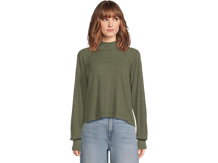 (取寄) マイケル スターズ レディース ノーマ モック ネック プルオーバー Michael Stars women Norma Mock Neck Pullover Topiary(4)