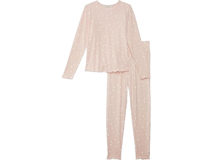 楽天スウィートラグ（取寄） ベアフットドリームス キッズ ガールズ ソフト リブド ユース キッド/ビッグ キッド） Barefoot Dreams Kids girls Soft Ribbed Youth Set（little Kid/Big Kid） Dusty Rose-pearl