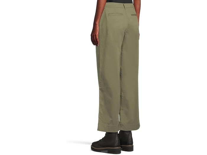 (取寄) エルエルビーン レディース コンフォート ストレッチ チノ ミッドライズ ワイド-レッグ パンツ L.L.Bean women Comfort Stretch Chino Mid-Rise Wide-Leg Pants Dusty Olive